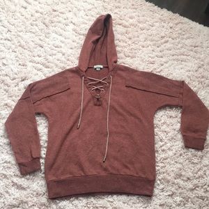 Lace up Hoodie